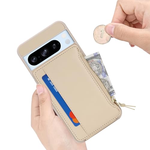 Image of Cavor for Google Pixel 8 Pro Case Wallet with Card Holder, Cream