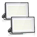 Onforu 100W LED Flood Light Outdoor, 8900LM Super Bright Security Lights, IP66 Waterproof Outdoor LED Lights, 6500K Daylight White Floodlight for Garage Yard Garden Stadium Playground Arena(2 Pack)