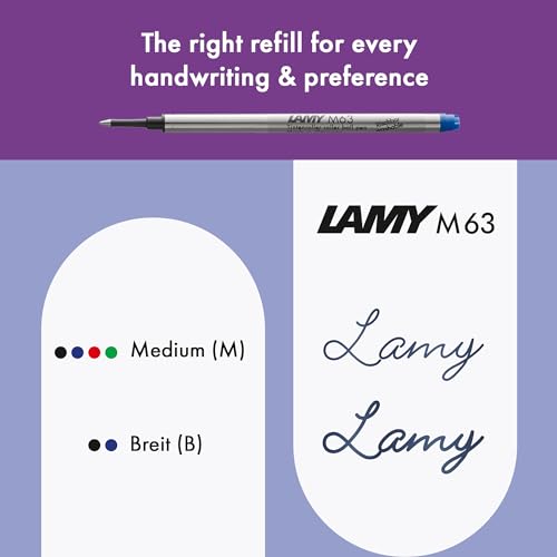 Image of Lamy safari violet blackberry - Rollerball Pen with ergonomic grip & line width M - for pleasant long writing - made of robust ASA plastic - including rollerball refill M 63 in black