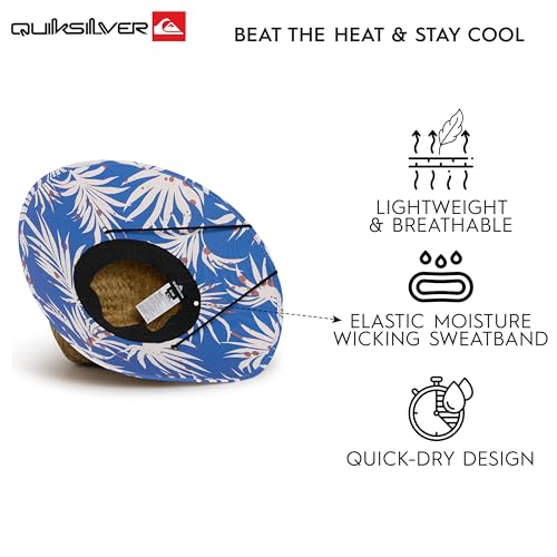 Image of Quiksilver Men's Wide Brim Outdoor Lifeguard Straw Sun Hat