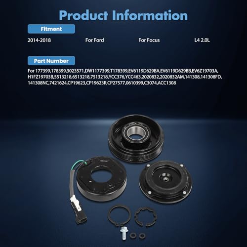 Image of ECCPP A /C Compressor Clutch Fit for Ford Focus 2.0L 2014-2018