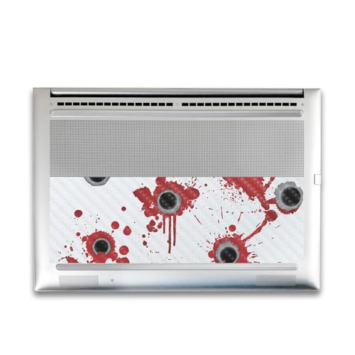 Image of Carbon Fiber Gaming Skin Compatible with HP Envy x360 16 inch (2023) - Bullet Holes - Premium 3M Vinyl Protective Wrap Decal Cover - Easy to Apply | Crafted in The USA by MightySkins