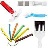 5 Piece Air Conditioner Fin Cleaner Set: Includes 3 Fin Straightening Combs and 2 Coil Cleaning Brushes - Perfect for Air Conditioner, Refrigerator, Evaporator, and Radiator Repair