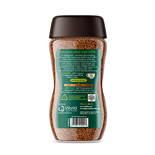 High-ground Organic Instant Decaf Coffee, 3.53oz