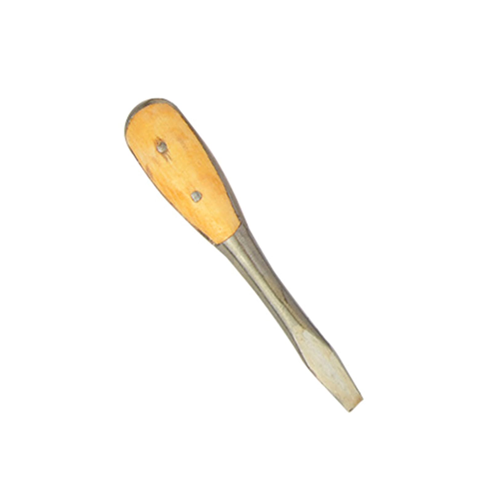 Hsioluted 6 Inches Labor-Saving Slotted Shank Wooden Handle Tool Flat Head Screwdriver Repair Tools Multifuctional Screwdriver Tools With Wood Handle