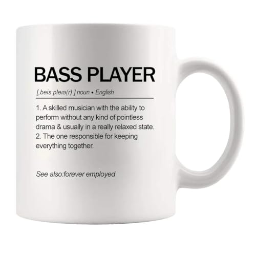 Bass Player Definition Mug Bass Guitar Gifts Bassist Guitarist Musicians Band...