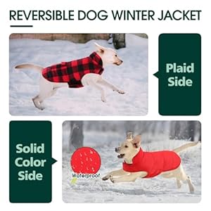   Kuoser-Dog-Winter-Coat-Windproof-Dog-Fleece-Jacket-British-Style-Plaid-Cold-Weather-Dog-Vest-Coats-Reversible-Cozy-Warm-Dog-Clothes-Pet-Apparel-for-Large-Size-Dogs-L