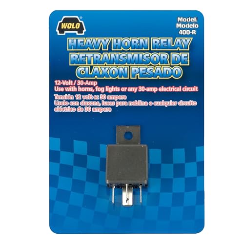 WOLO 400-R Waterproof Horn Relay Kit, 12V, 30A, 4 Terminal