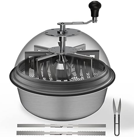 AC Infinity Bud Leaf Bowl Trimmer 19", Clear Visibility Dome with Sharp Stainless Steel Blades, for Twist Spin Cutting Leaves, Buds, Flowers, Hydroponics Plants