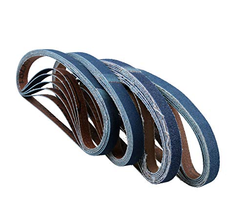 Image of 20mm Air Finger Zirconium Sander Sanding Belts 520mm x 20mm Mixed Grit 25pk