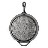 Lodge Sartén de hierro fundido de 12 pulgadas, sartén presazonada con mango de lágrima, uso en horno, estufa, parrilla y fogata, fabricada en Estados Unidos, utensilios de cocina no tóxicos y de