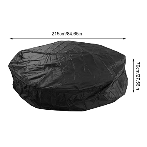 Hot Tub Cover, Round Waterproof Tear Proof Weather Proof Foldable Hot Tub for Household (Black) by EVGATSAUTO - Image 2