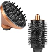 AIRUISH Upgraded Diffuser & Large Round Volumizing Brush for Dyson Airwrap,Gold