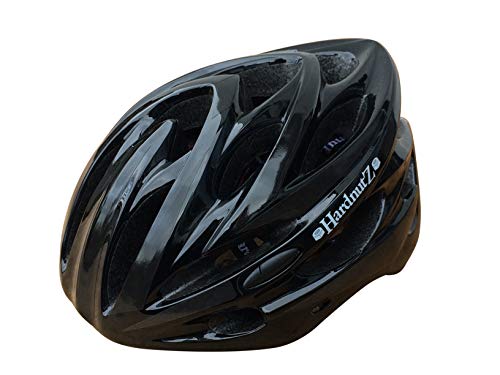 HardnutZ HN103 Casco de Ciclismo de Carretera, HN103, Unisex Adulto, Color Negro Brillante, tamaño 54-61 cm