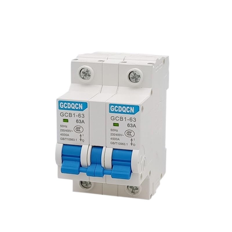 Diferencial Superinmunizado,Diferencial 1 Uds Doble Potencia Interruptor De Transferencia Manual 1P 2P 3P 4P Mini Disyuntor Enclavamiento AC 6A-125A 50/60HZ(2P plus 2P,10A)