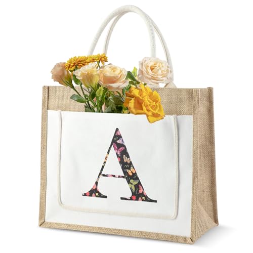 Dzmuero Jutebeutel AM03 Einkaufstasche Floral