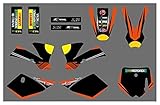 □ Farbe: Als Bild gezeigt bazutiwns Motorrad Körper Dekor Aufkleber Graphics Aufkleber Aufkleber für KTM SX50 SX 50CC 50 2002-2008 HSLL (Color