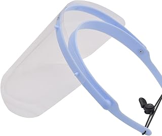 Dental Face Shields with 10 Plastic Protective Films, Disposable Adjustable Detachable Full Face Mask, Protecting Your Face from Spray Dust Oil etc.