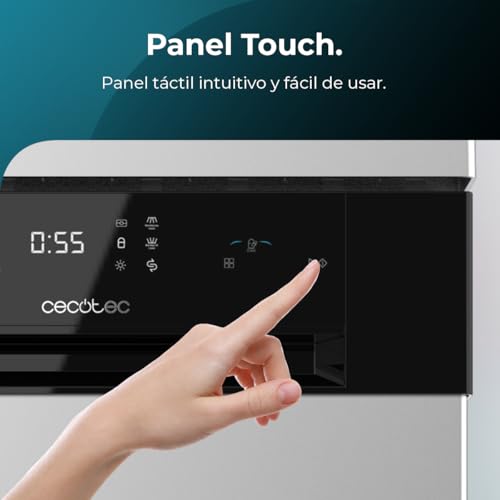 Cecotec Lavavajilla Bolero Aguazero 4201 Inox E. 1850 W, 11 cubiertos, 6 programas, Clase E, Dual Zone Wash, Comienzo Diferido, Electronic AquaStop, Panel Táctil, 45cm de ancho - imagen 9