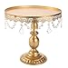 Lucky Monet 6Pcs Crystals Cake Stand Cupcake Tower Stand Wedding Plates Set Metal Round Party Dessert Display Décor with Crystals Beads (6pcs, Gold)