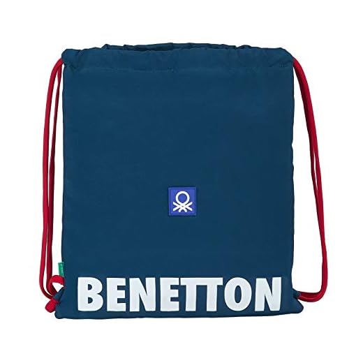 Safta 612106196 Saco Mochila Plano Cuerdas Ucb Benetton, Azul Marino