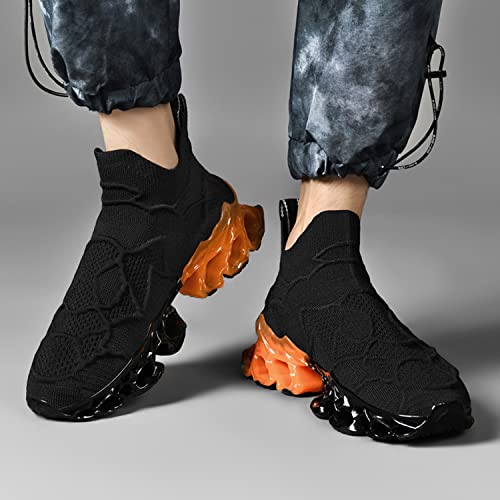 Image of Poramea Mens Slip on Loafers Walking Tennis Shoes Laceless Running Blade Sneakers Mesh Trail Jogging Casual Athletic