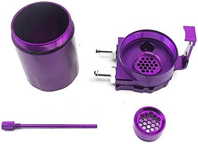 Car Styling Universal Engine Oil Catch Can Reservoir Tank Kit Aluminum 600ML With Breather Filter (Purple)