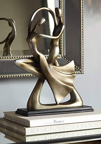 Studio 55D Dancing Couple 14 3/4" High Silver Finish Abstract Dance Sculpture #TOP5