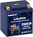 Lithium Motorcycle Battery, Forgetyo YTX30L-BS LiFePO4 Battery, 12V 12AH 850A ATV, UTV, Jet Ski, 4 Wheeler and Lawn Mower Battery