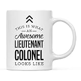 Andaz Press 11oz. Ceramic Coffee Tea Mug Thank You Gift, This Is What An Awesome Lieutenant Colonel Looks Like, 1-Pack Lieutenant Colonel Mug Military Promotion Gifts Lieutenant Colonel Gifts