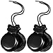Vaguelly 1 Pair Spanish Castanets Black Wooden Castanets Spanish Hand Percussion Instruments Finger