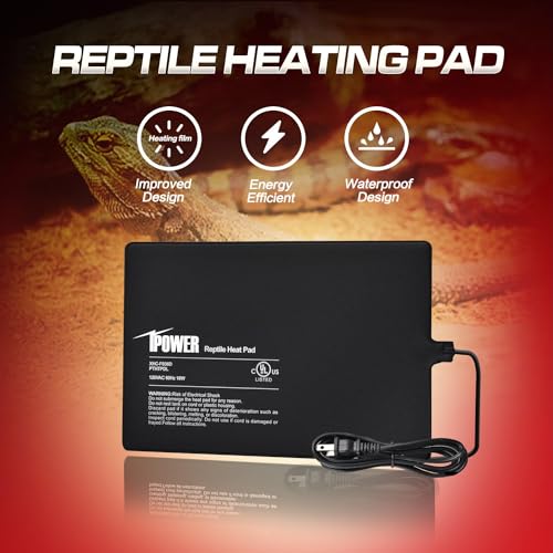 Ipower PTHTPDLITEXLADJX2-A 8 By 12-Inch 16 Watt Reptile Heat Pad Under Tank Terrarium Heater Heat Mat thumb #3