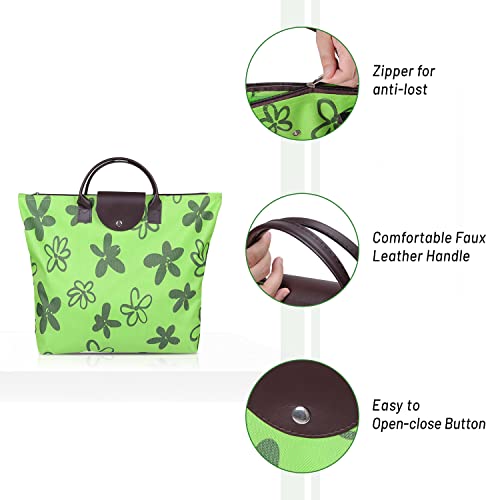 NymphFable Faltbare Trolley-Taschen Faltbare Einkaufstasche mit Upgrade-Rädern Tragbarer Einkaufstaschen-Trolley – Bild 7