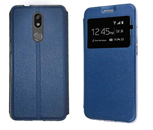 Todobarato24h Funda Compatible con LG K40 (5.7) Azul Libro Ventana