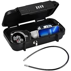 Caja De Seguridad Portatil Mini Caja Fuerte Portátil, Caja Seguridad Combinacion de Viaje Pequeña con Cuerda de Alambre, Almacenamiento Seguro de Llaves Combinación Contraseña Reajustable para Hotel, Hogar, Oficina