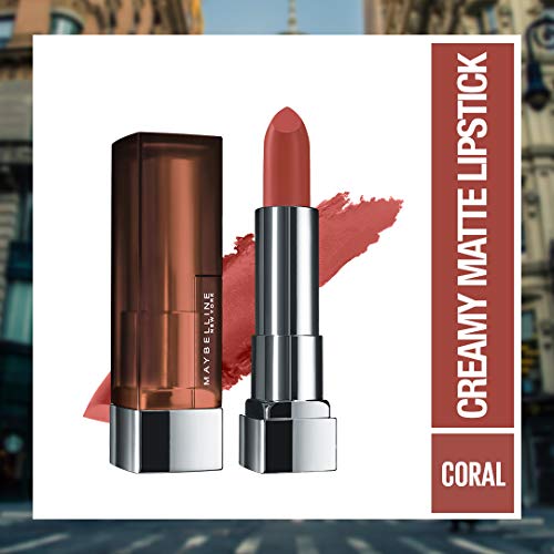 Image of Maybelline New York Matte Lipstick, Intense Colour, Moisturised Lips, Color Sensational Creamy Matte, 672 Daring Blushed, 3.9g