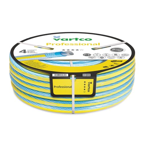 Vartco Professional 4-lagiger Wasserschlauch Gartenschlauch Anti Twist Schlauch Gartenbewässerung Flexibel Flexischlauch UV-beständig 25 Bar (1/2' 50m)