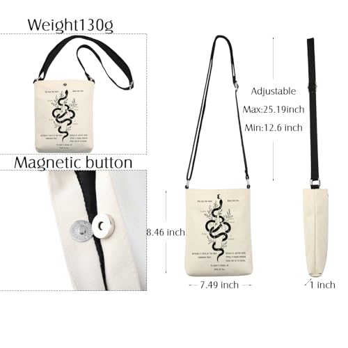 Book Inspired Crossbody Bag Fantasy Book Gifts Light And Dark Bookish Gift Book Lover Gift Reading Gift Bookish Crossbody Bag2
