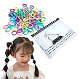 0GULUS ヘアゴム 赤ちゃん 子供 髪ゴム ベビーヘアゴム カラフル 大容量 ゴム プレゼント やわらかい 切れない カラーゴム キッズ かわいい ヘアアクセサリー 100本セット (パステル)