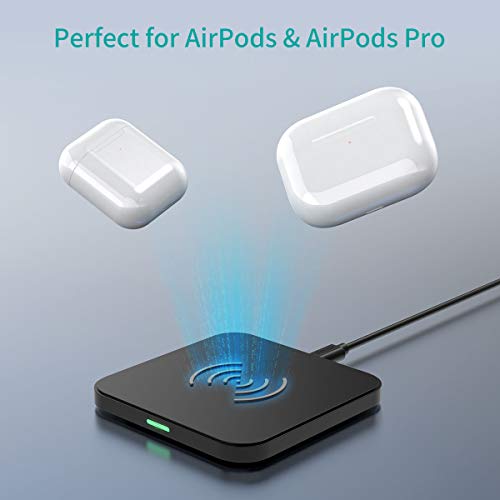 CHOETECH Carregador sem fio 7.5/10W com 2 pacotes, QI carregamento rápido para iPhone 12 Pro Max/SE