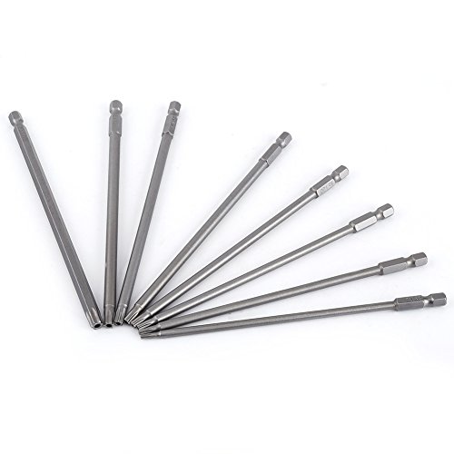 Tipo de broca de destornillador magnético Sustvita, bits de cabeza de estrella de acero S2 8pcs con 150 mm de longitud para taladros eléctricos y herramientas manuales