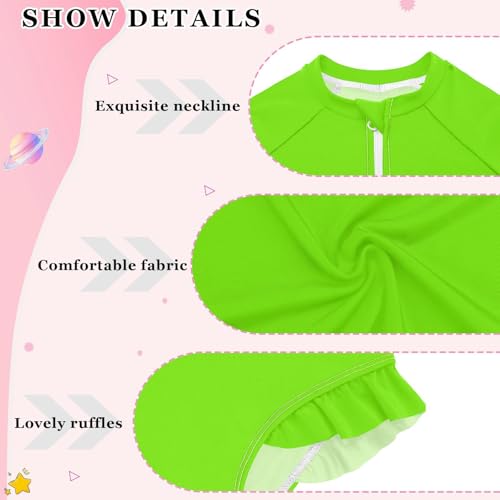 Girls Long Sleeve Swimsuit Swimsuits Girls Rashguard Bathing Suit Toddler4