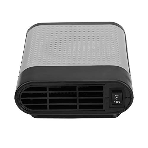 Ventola del radiatore per auto, 12V Car Electric Riscaldatore elettrico Riscaldatore Dryer Parabrezza Ventola Sbrinatore Demister(Black Gray)