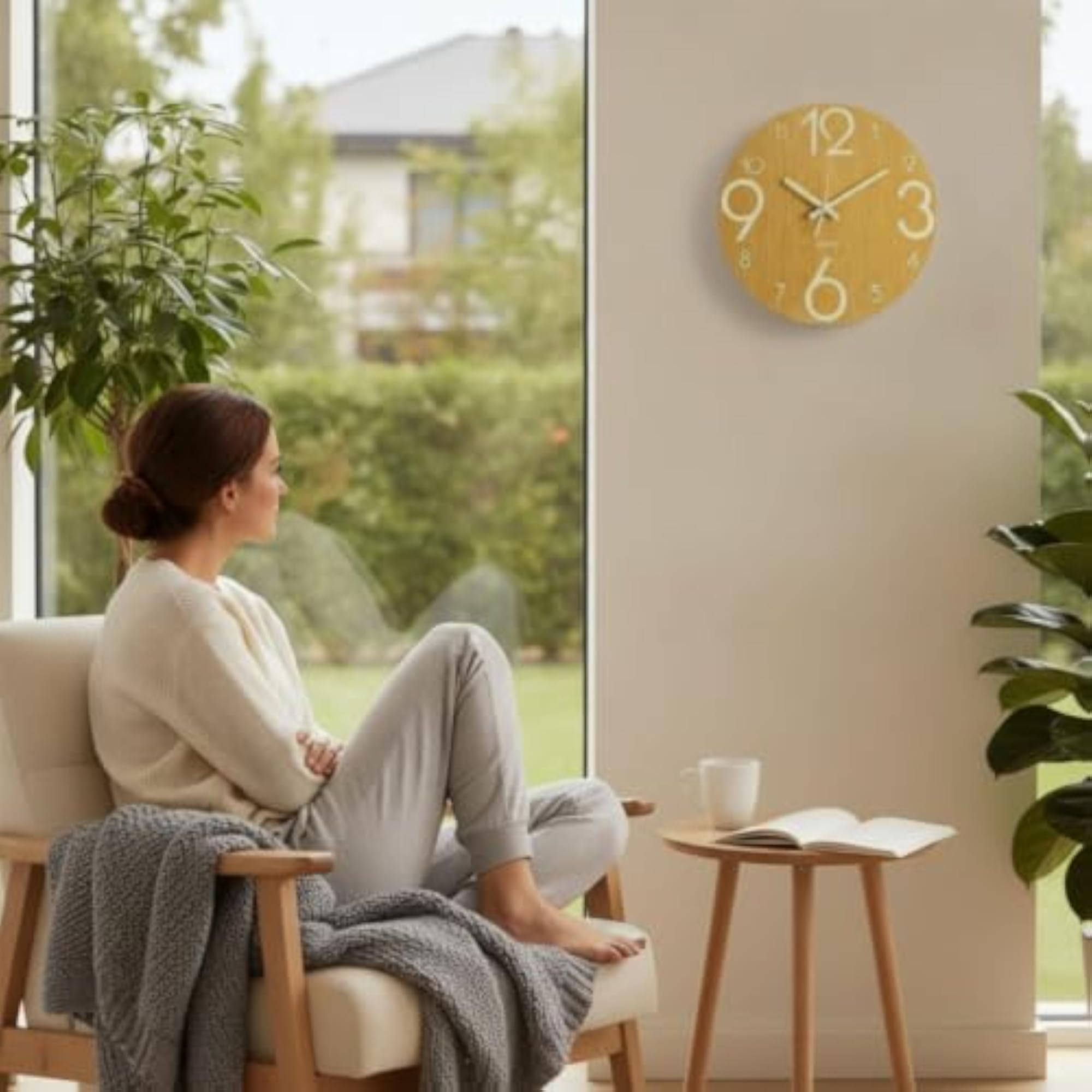 Non-Ticking Silent Wall Clock Round Luminous