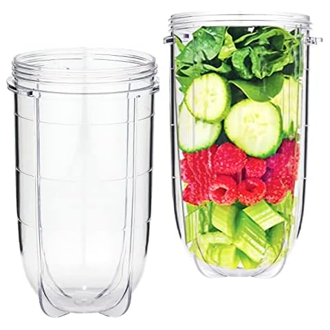 16OZ Replacement Cups Jar for Magic Bullet MBR-1101, MB1001B, MB1001C, MB1001A 250W MB1001 Series Blender Parts. (2PACK) Cover