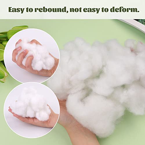 Image of BUTUZE 500g /17.6oz Polyfill Stuffing, (2.1oz-4.4lb) Polyester Fiberfill Stuffing, Premium Fiber Fill, High Resilience Fill Fiber, Stuffing for Small Dolls Part Pillow Comforter DIY, Recyclable