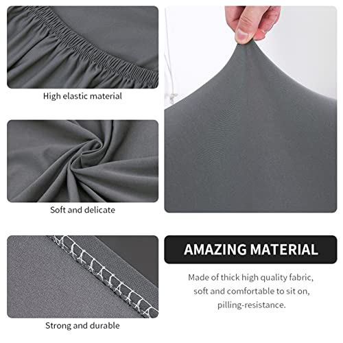 Searchi Club Chair Slipcover Stretch Barrel Chair Covers Solid Color Tub Chair Slipcovers Spandex Armchair Sofa Cover Removable Couch Furniture Protector Arm Chair Cover For Living Room (Pure Grey) #TOP2