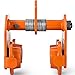 OrangeA Heavy Duty 0.5T Manual Trolley 1000LBS Plain Trolley Push Beam Track Roller Crane Lift Dual Wheels Garage Hoist for Straight Curved I Beam