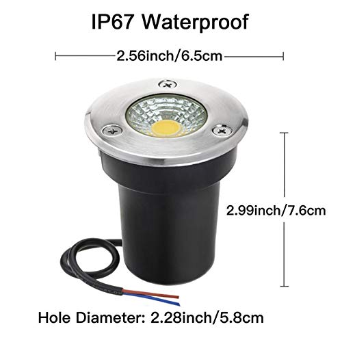 Spots encastrables d'extérieur 3W IP67 blanc chaud 24V - 7