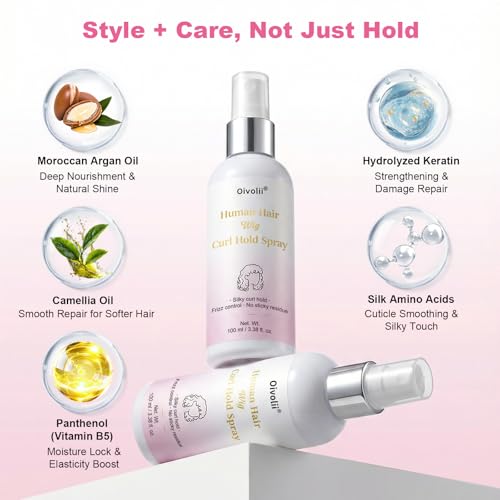 Spray para definir rizos en pelucas de cabello humano miniatura 4